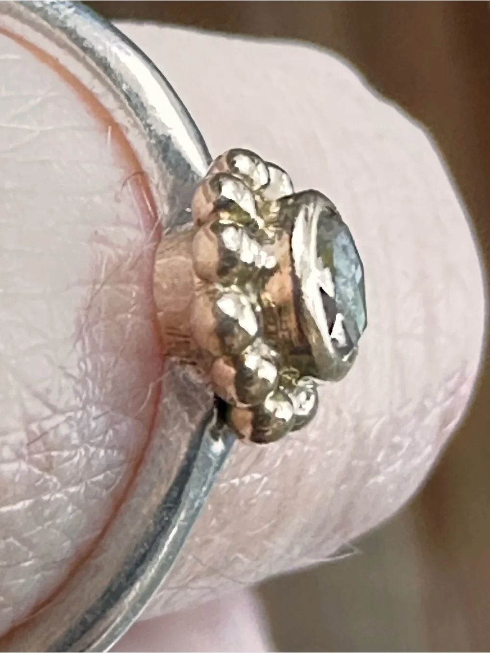 Kate Maller - Rose Cut Diamond Staking Ring | Sterling Silver and 14K | 4.5